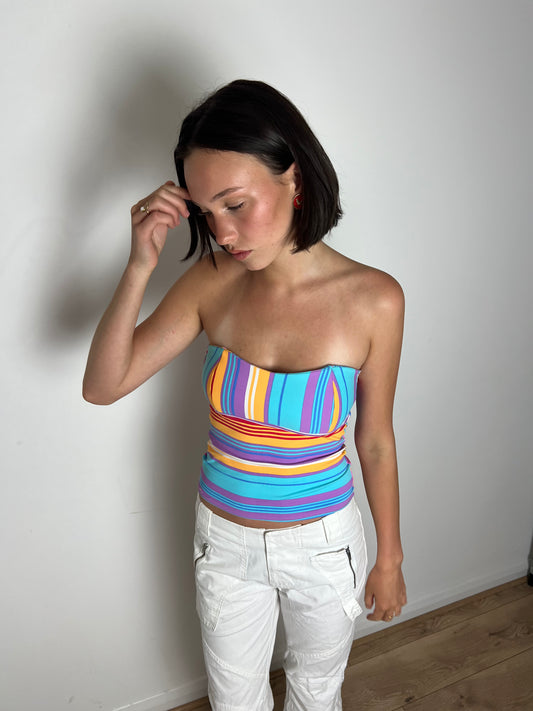 Vintage striped bandeau, S/M