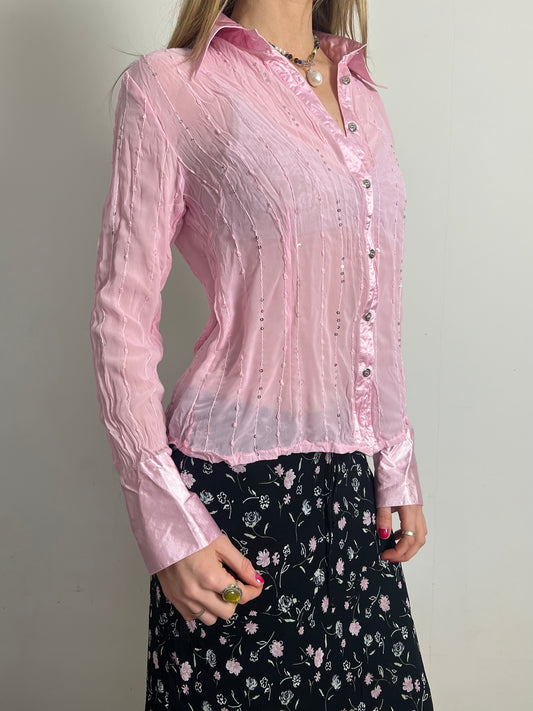 sequin blouse, M/L