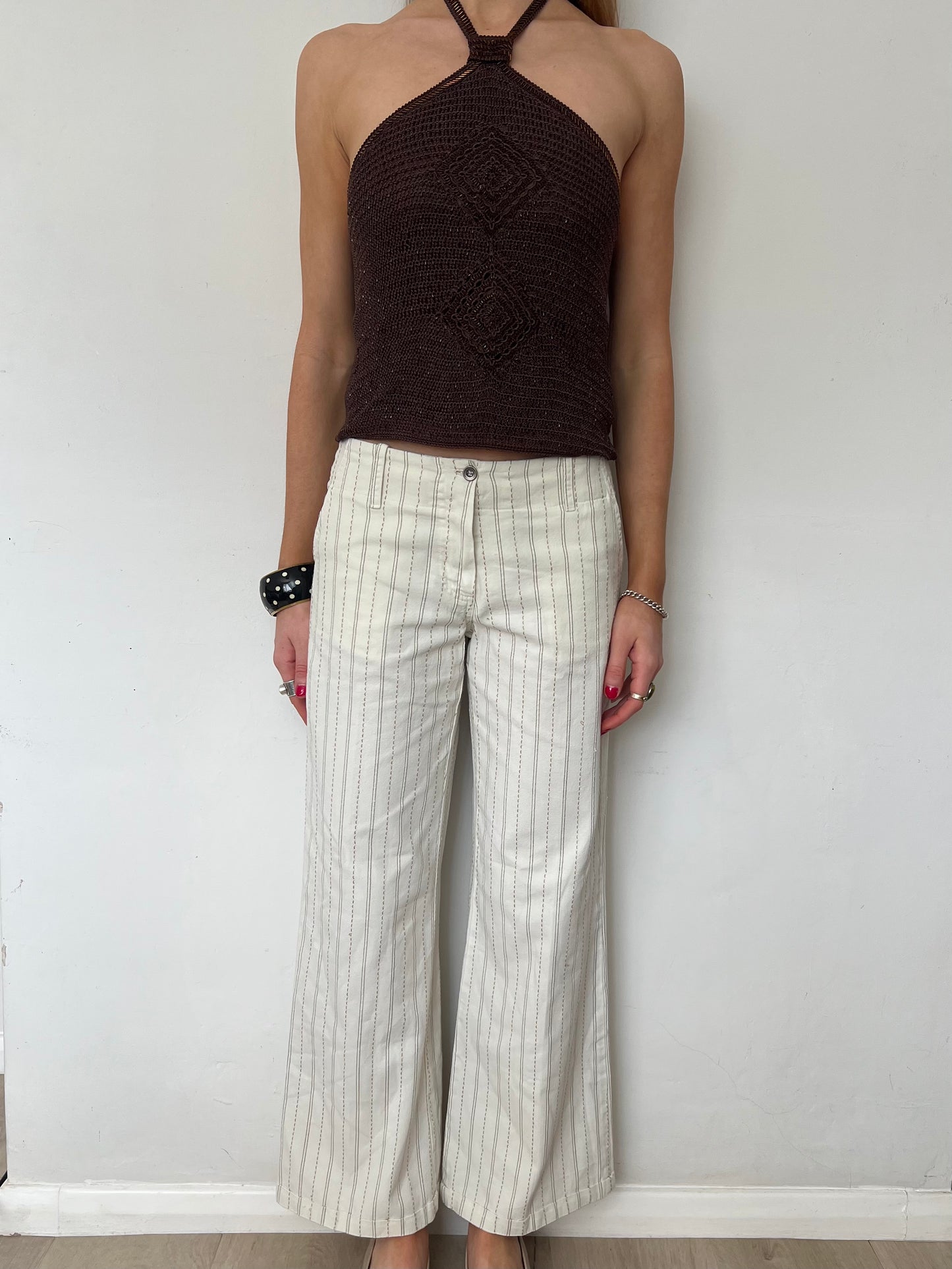 striped trousers, S