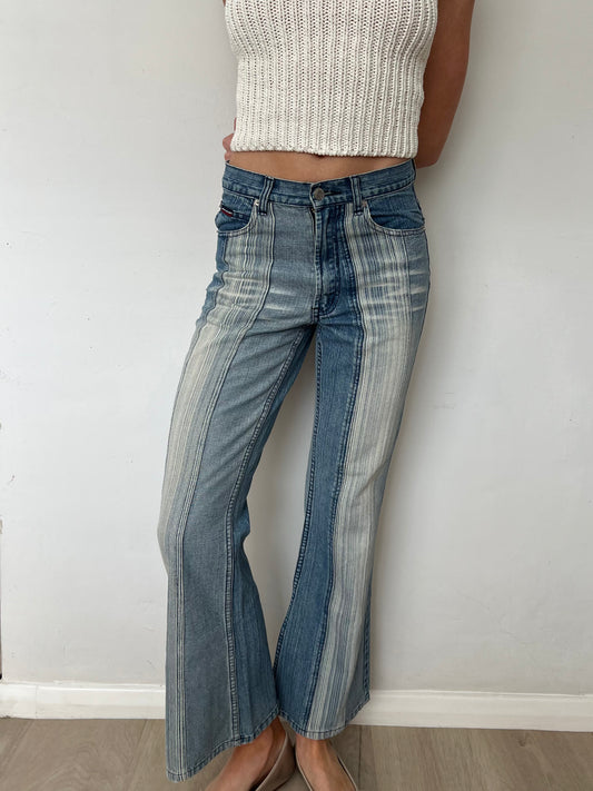 striped jeans, S