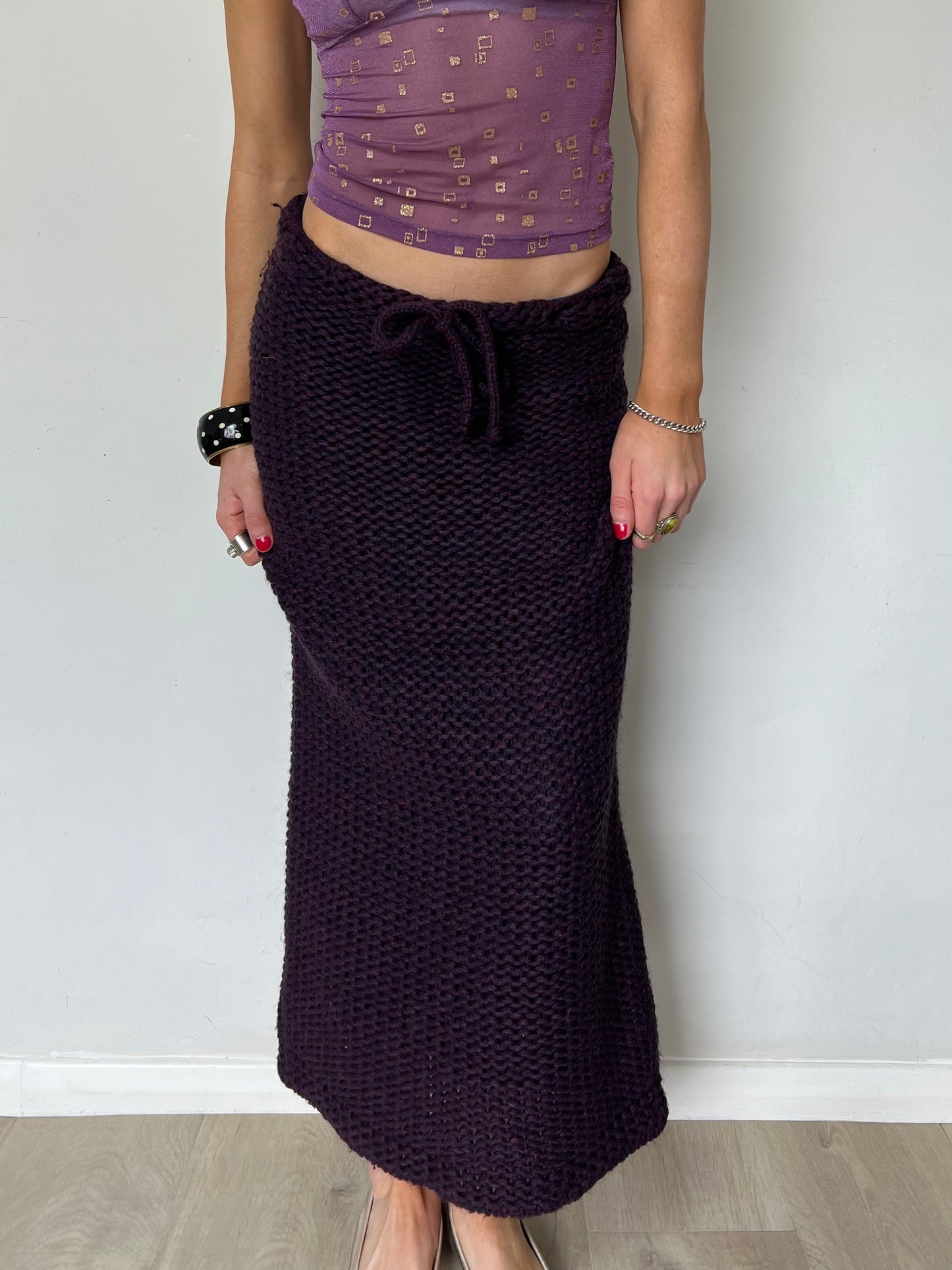 knit maxi skirt, S/M