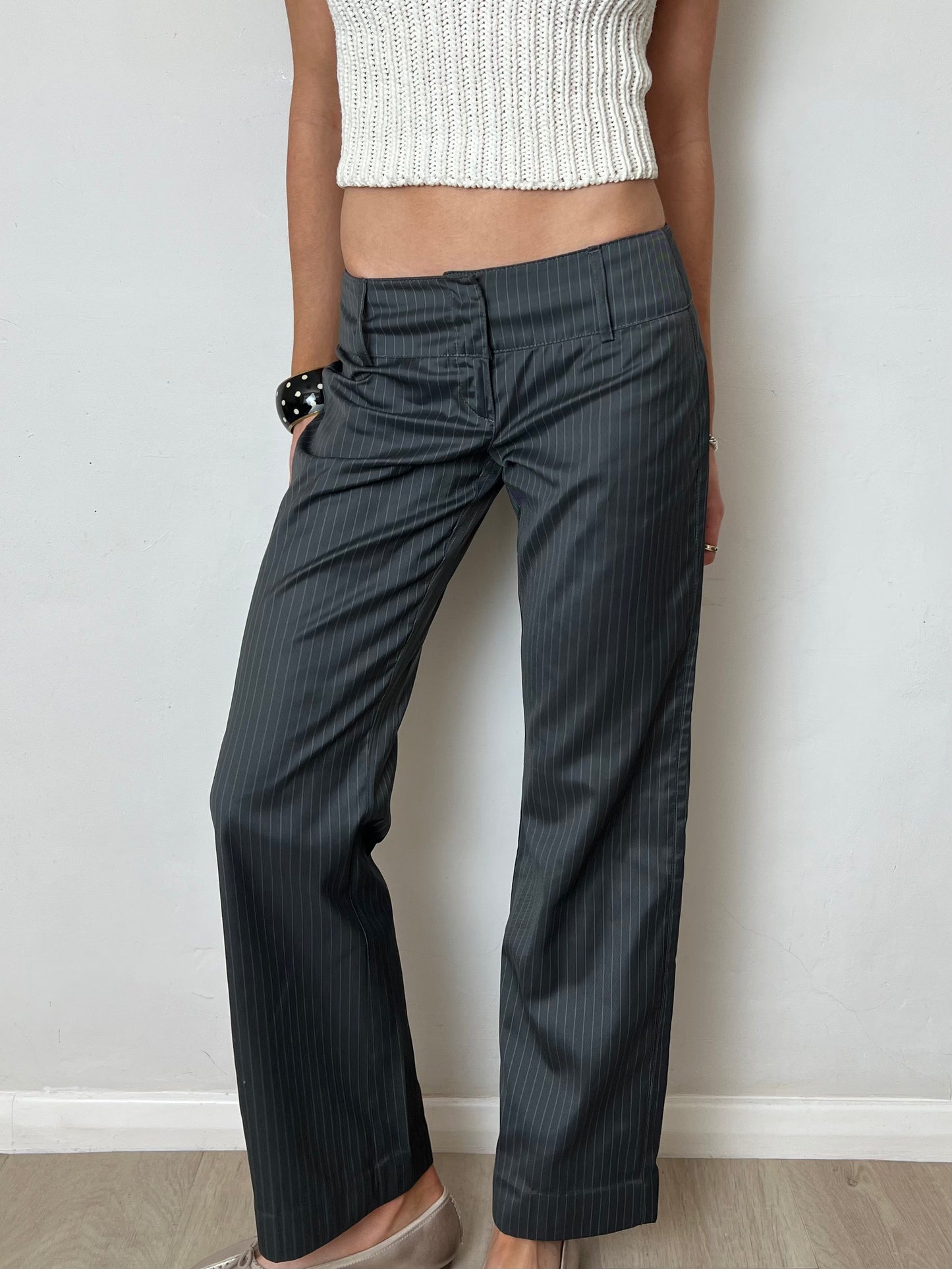 motivi pinstripe trousers, S