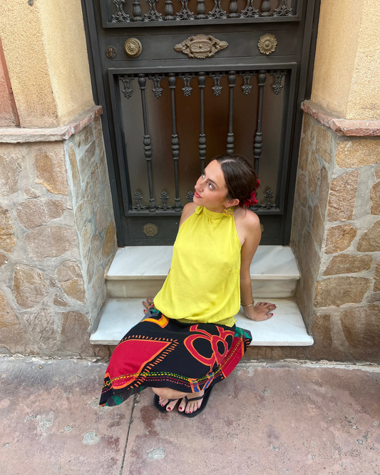 Desigual graphic midi skirt