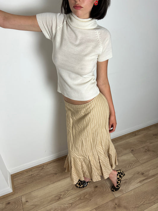 Per Una striped asymmetrical skirt, M