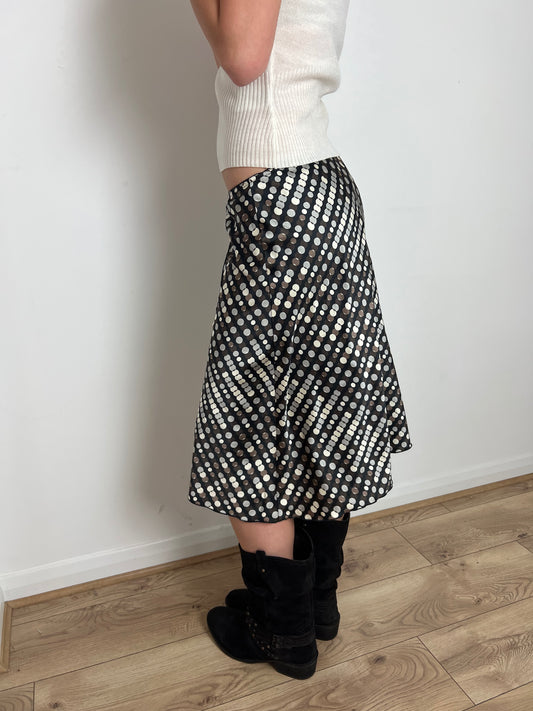Vintage polka dot skirt, S