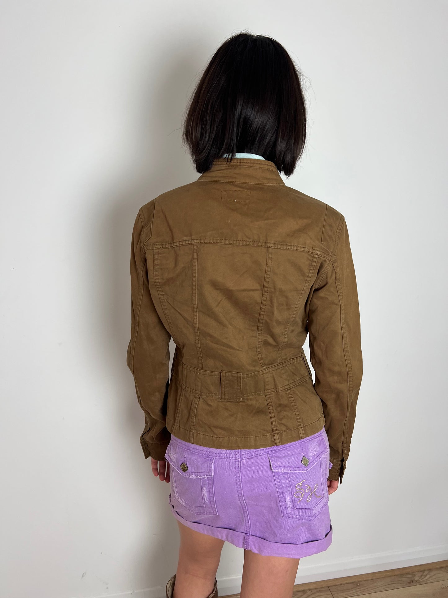 Vintage brown button up jacket, M