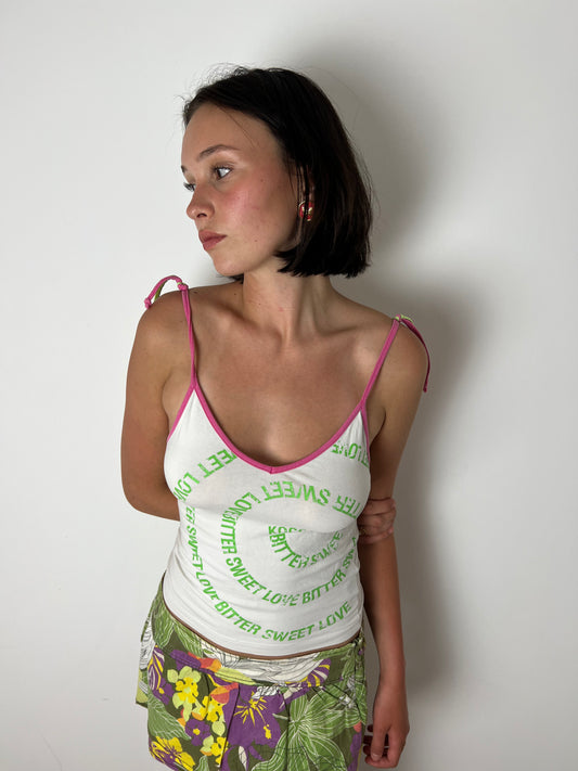 Vintage graphic vest top, S