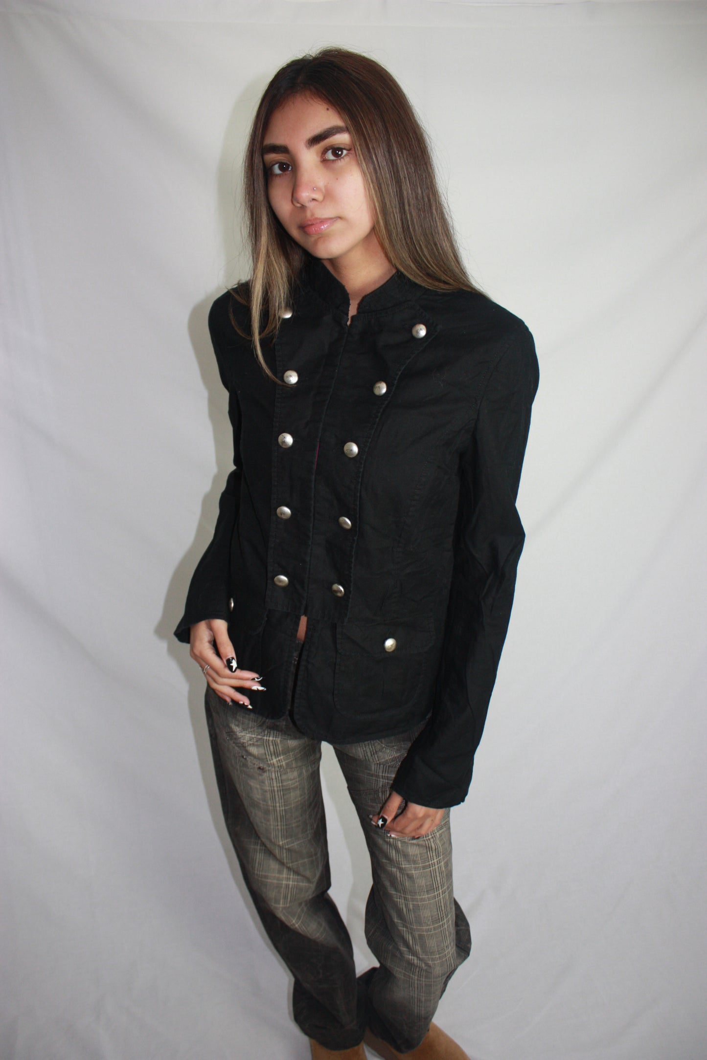 black military jacket, S