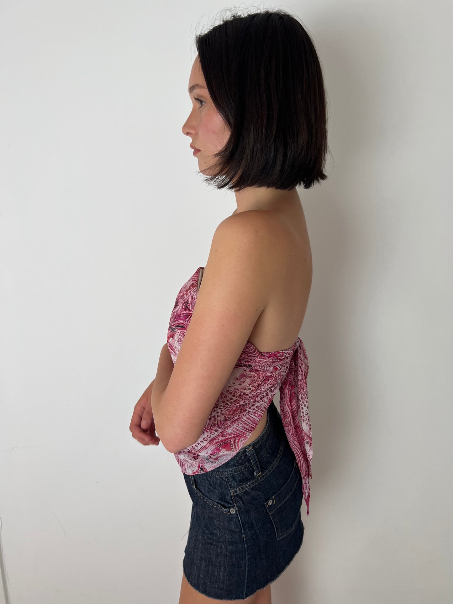 Motivi paisley print bandana top, M/L