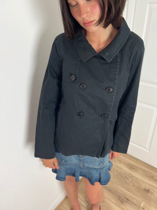 Vintage black peacoat, M