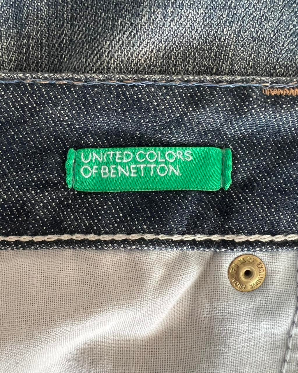 United colors of Benetton denim ruffle mini skirt