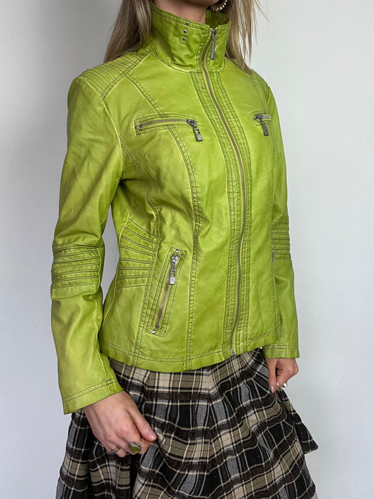 green leather jacket, M/L