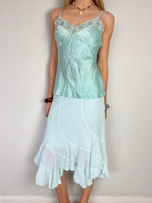 Jane Norman ruffle skirt, S