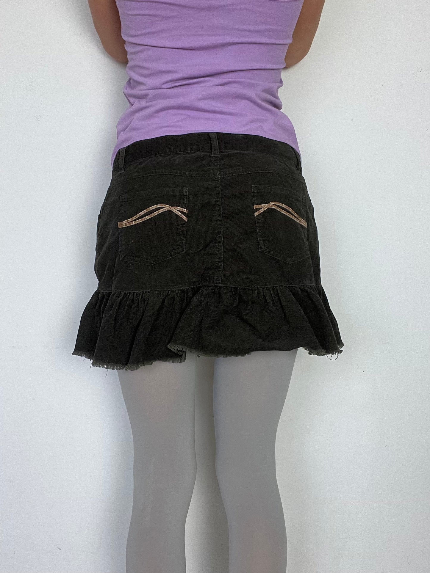 ruffle mini skirt, S/M