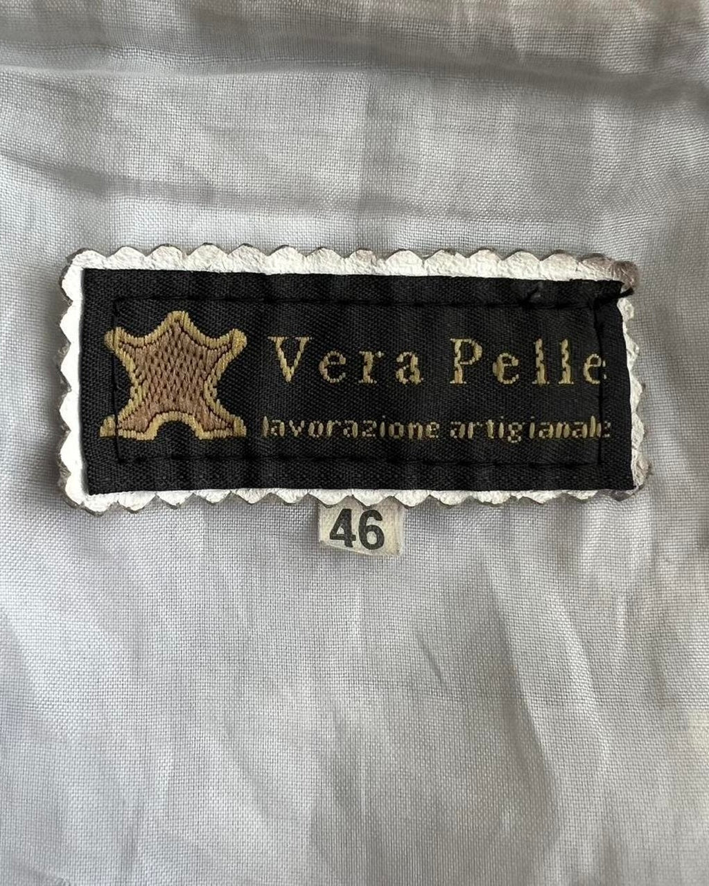 white genuine leather zip up jacket