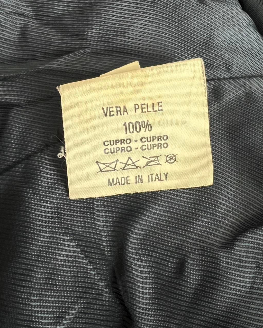 genuine leather navy zip up bomber jacket