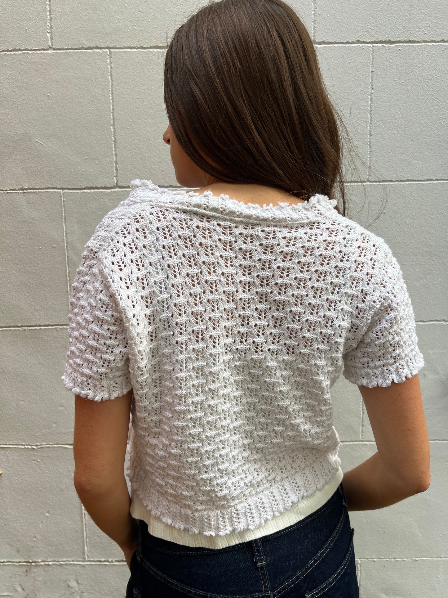 vintage 00s crochet cardigan