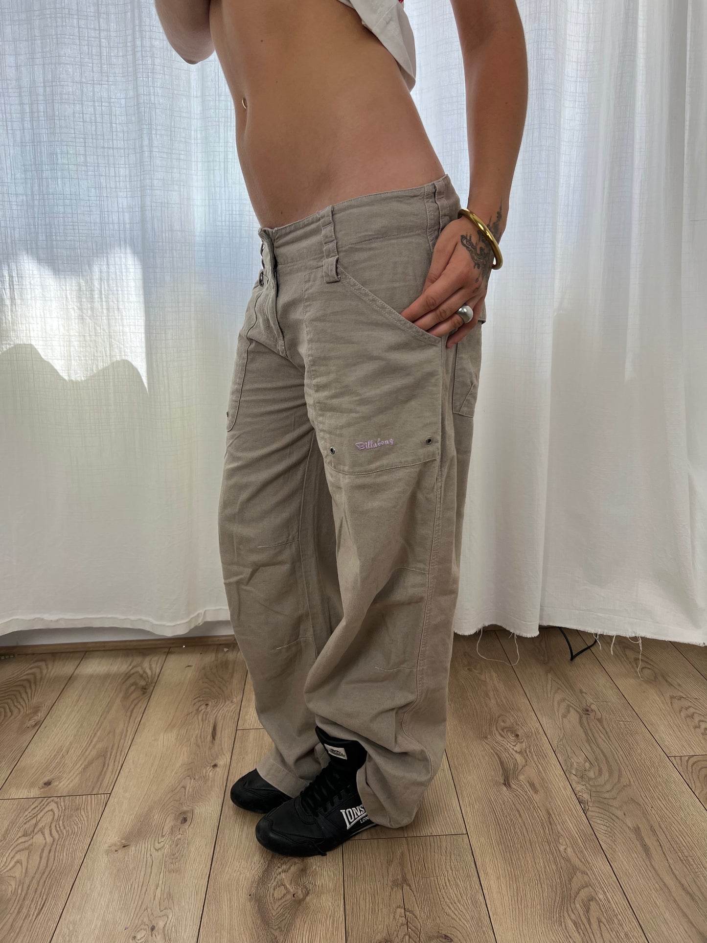 Billabong wide leg linen trousers