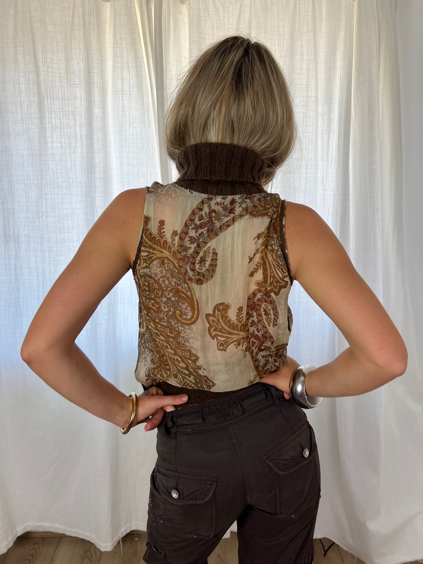 Vintage sheer turtleneck top