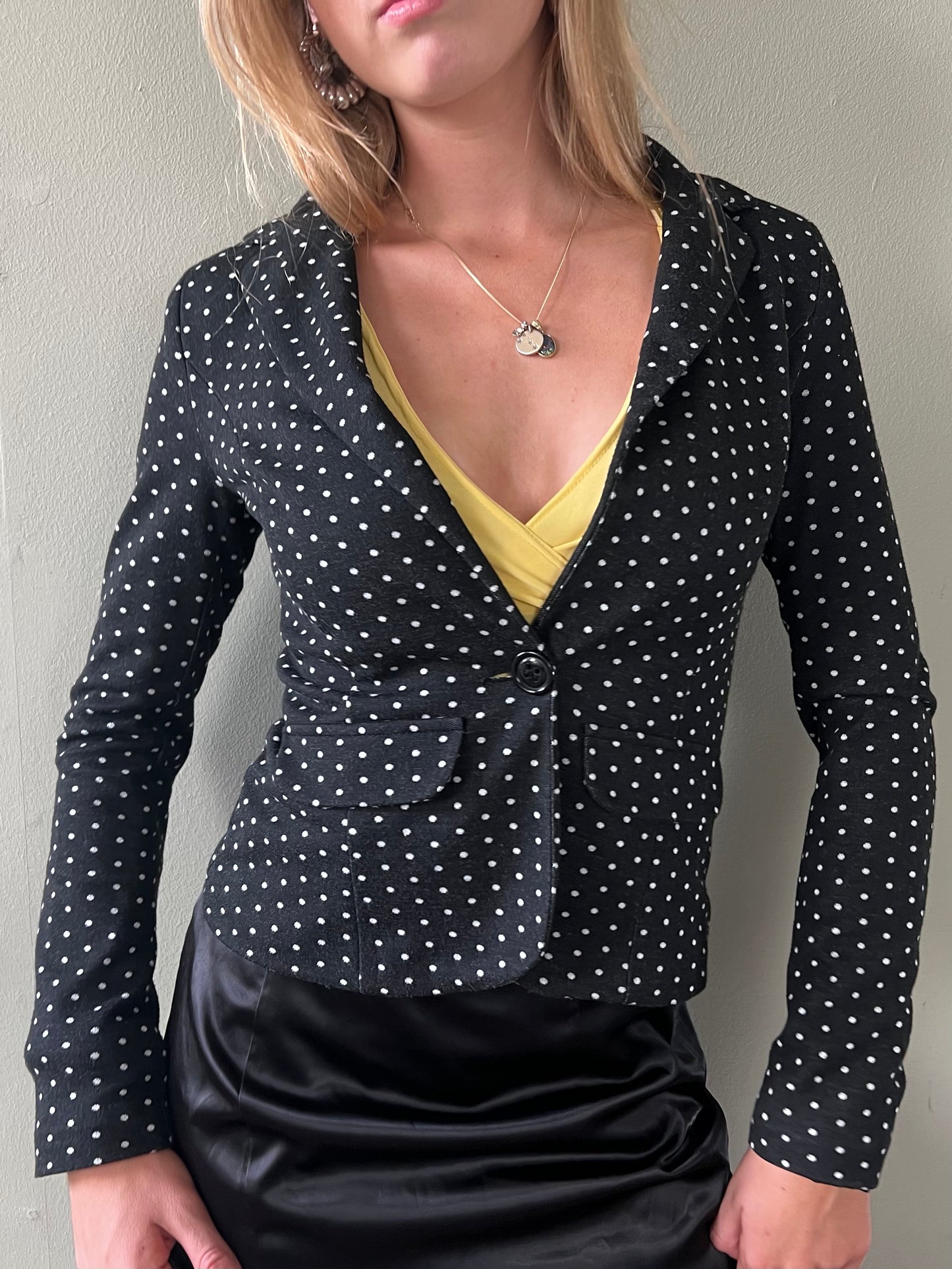 vintage 'fishbone' polka dot blazer