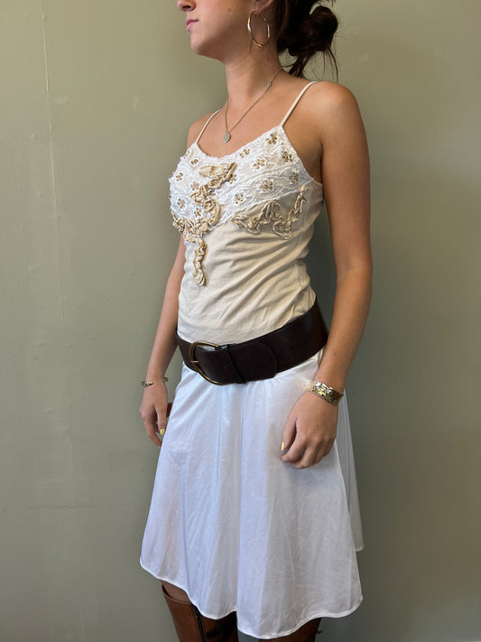 vintage 00s cream cami top