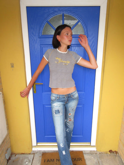 Vintage distressed jeans, S