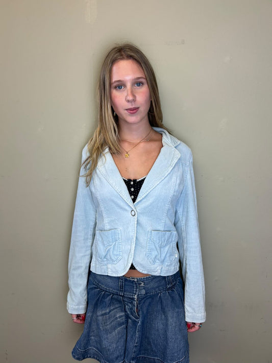 vintage 00s baby blue blazer