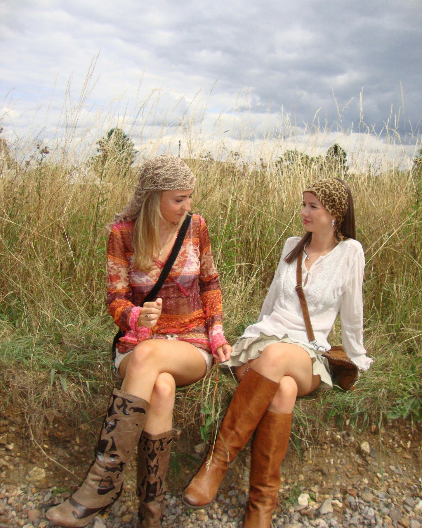 Boho print sheer cover up top