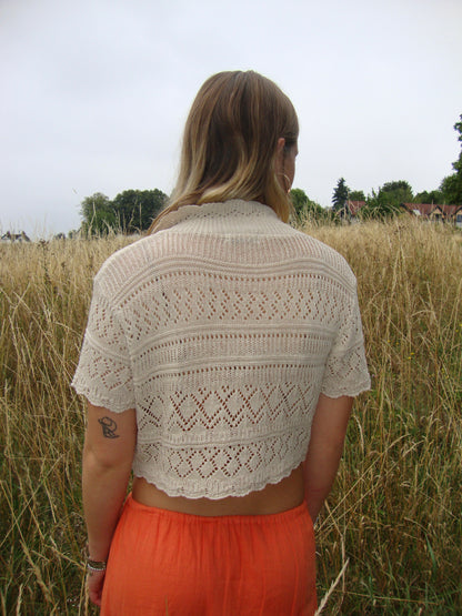 Cream crochet shrug