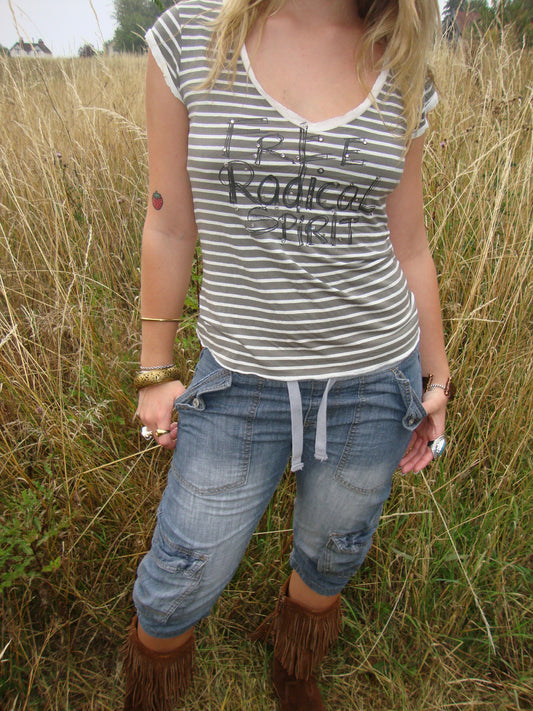'free radical spirit' striped tee