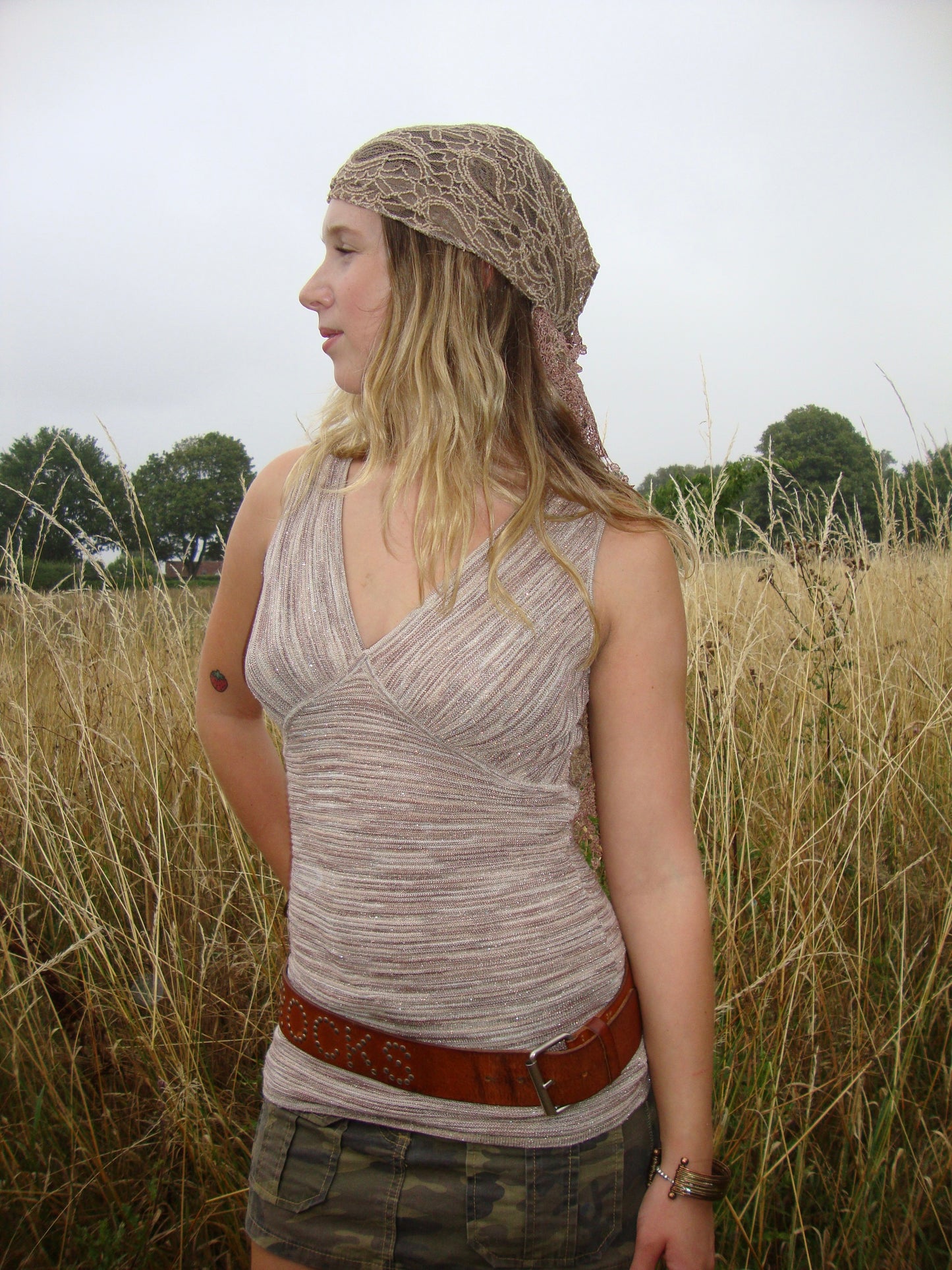 Sparkly brown cami top