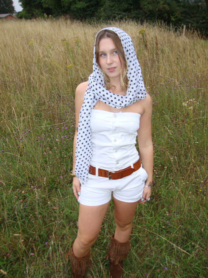 Polka dot scarf wrap