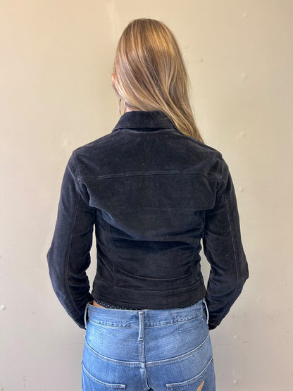 black corduroy zip up jacket