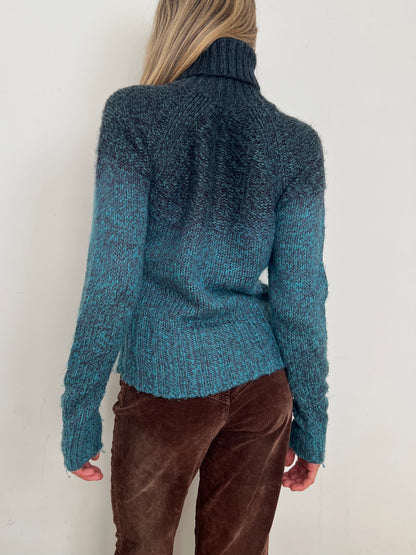mohair wool blend roll neck, M
