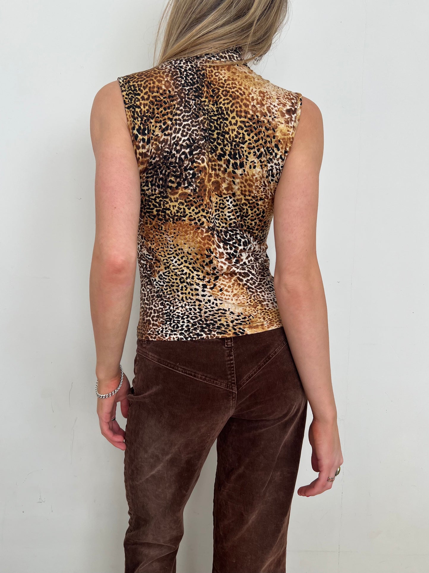 leopard print top, S/M