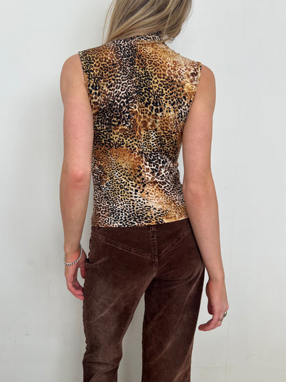 leopard print top, S/M