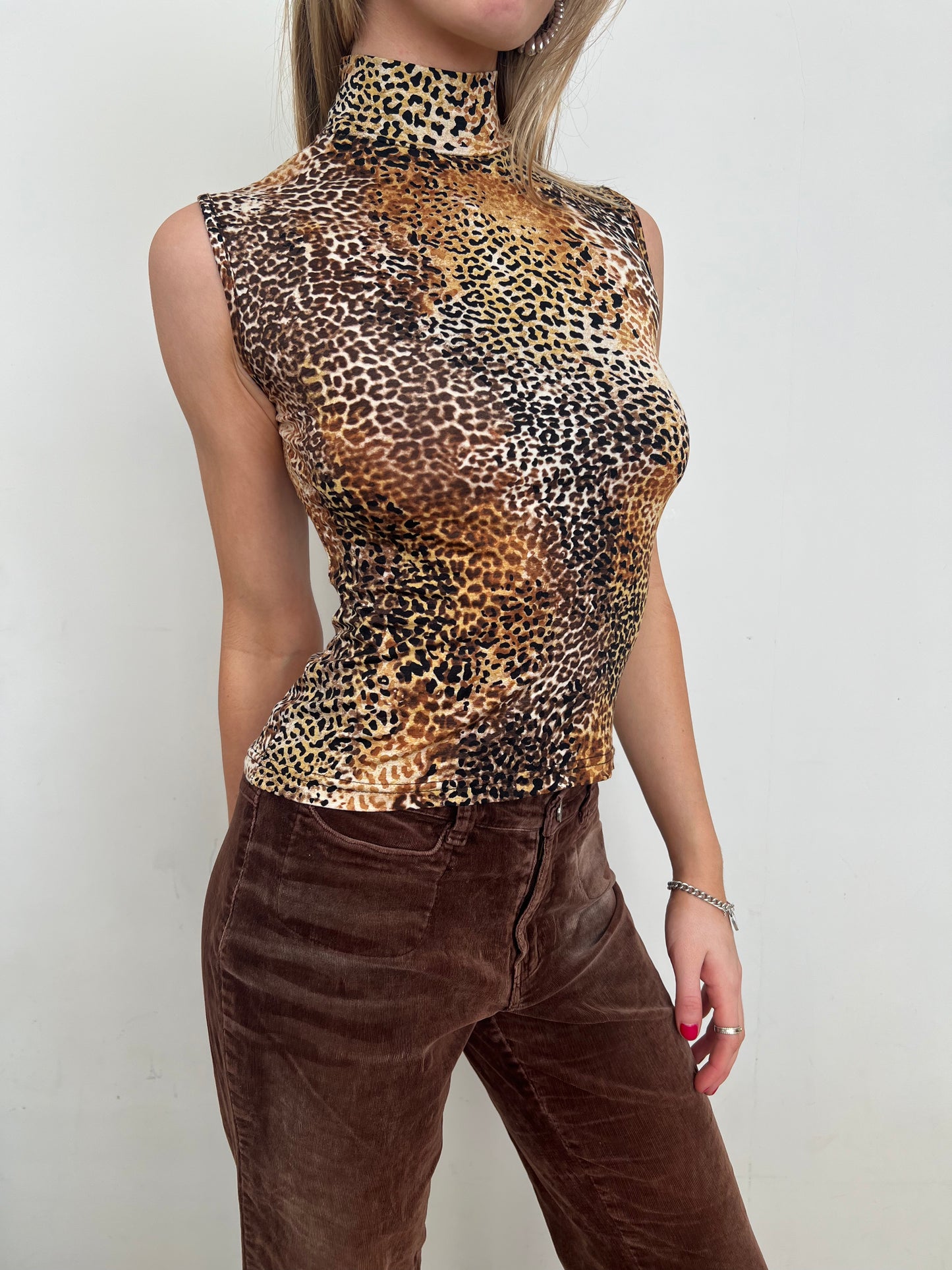 leopard print top, S/M
