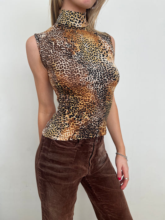 leopard print top, S/M