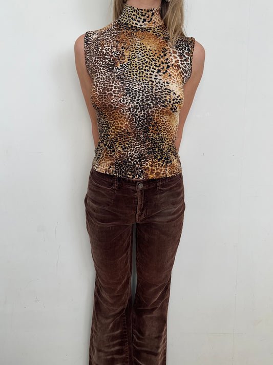 leopard print top, S/M