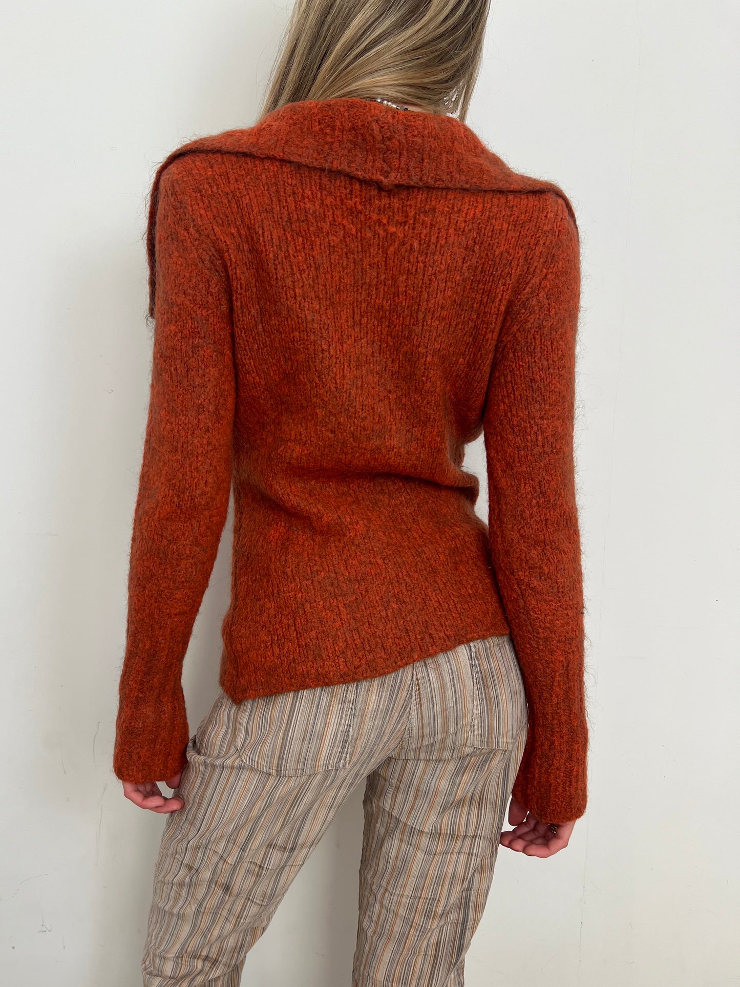 mohair double button knit, M