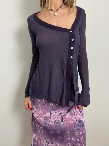 mohair asymmetrical top, M