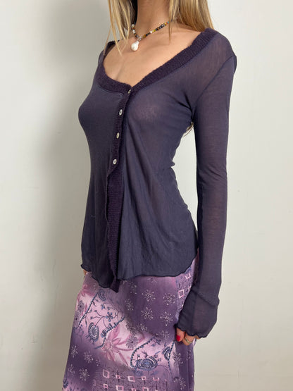 mohair asymmetrical top, M