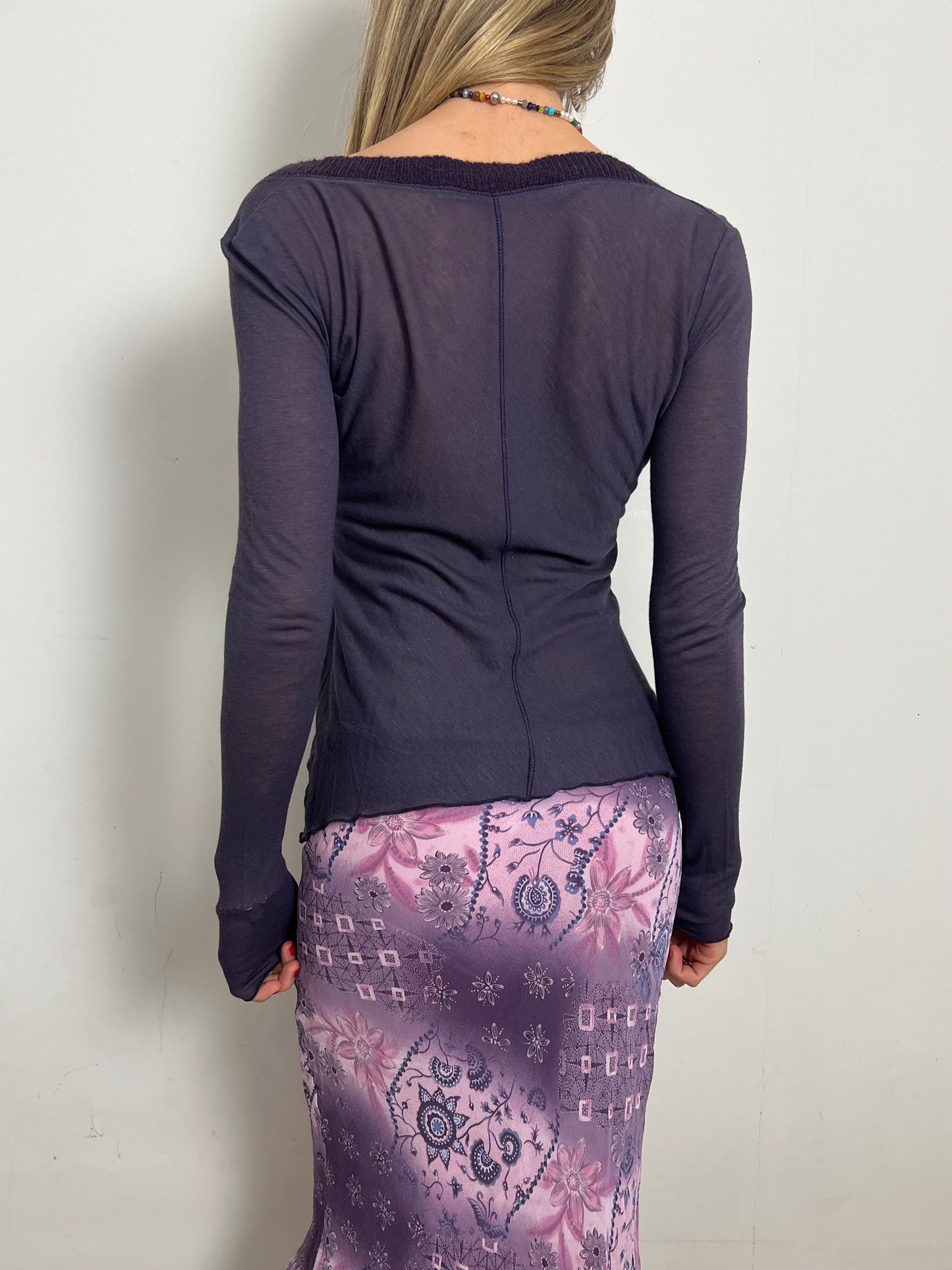 mohair asymmetrical top, M