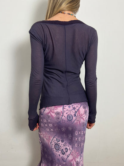 mohair asymmetrical top, M