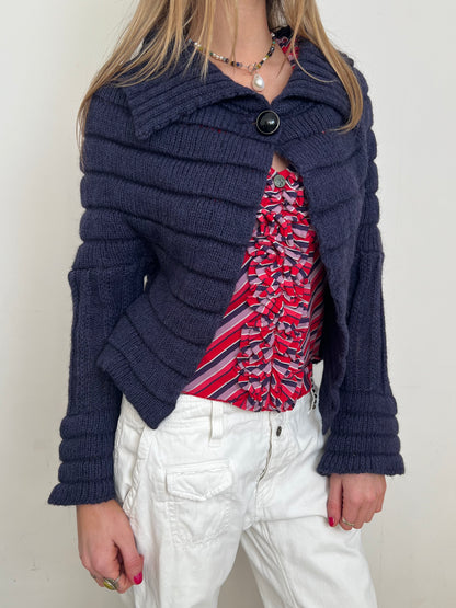 chunky knit cardigan, S/M