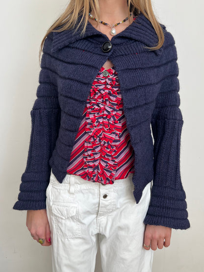 chunky knit cardigan, S/M