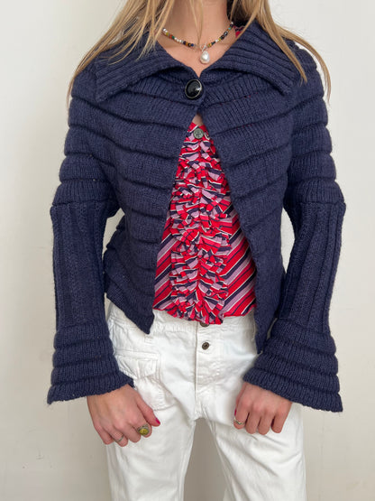 chunky knit cardigan, S/M