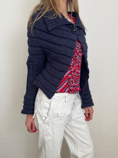 chunky knit cardigan, S/M
