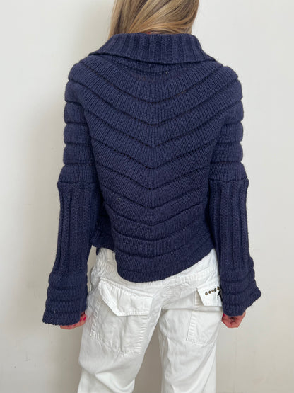 chunky knit cardigan, S/M