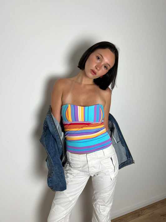 Vintage striped bandeau, S/M